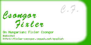 csongor fixler business card